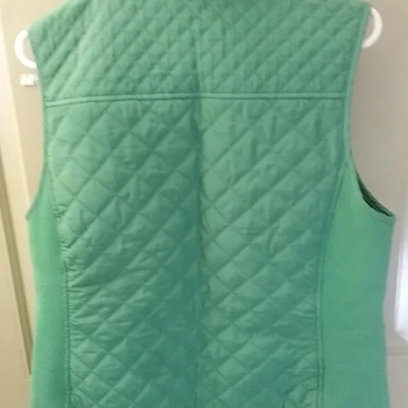British Khaki Green Quilted Vintage Vest - Picture 7 of 7